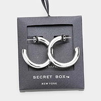 Secret Box _ Sterling Silver Dipped Hoop Earrings
