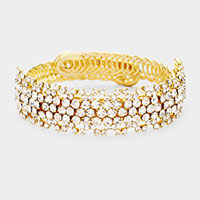 Rhinestone Crystal Pave Evening Bracelet