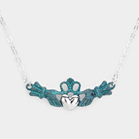 Metal Claddagh Pendant Necklace
