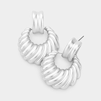 Shell Textured Metal Earrings 