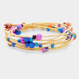 Colorful Ball Multi Stretch Bracelet