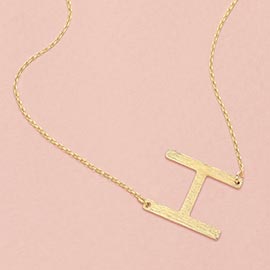 -H- Gold Dipped Initial Monogram Pendant Necklace
