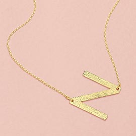 -N- Gold Dipped Monogram Pendant Necklace