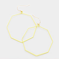 Colored Brass Metal Earrings 
