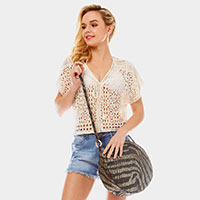 Zebra Round Bag