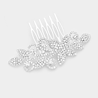 Rhinestone Leaf Hair Comb