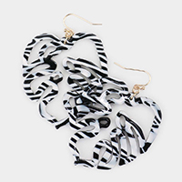 Celluloid Acetate Tropical Leaf Earrings