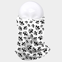 Fleur de Lis Print Seamless Face Tube Mask
