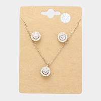 CZ Round Pendant Necklace