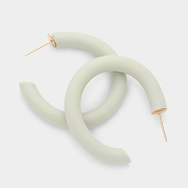 Clay Half Hoop Earrings