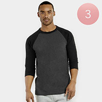 3PCS - Men's 3/4 Sleeve Raglan T-Shirts