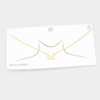GIGI Gold Dipped Metal Message Pendant Necklace