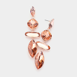 Marquise Crystal Drop Evening Earrings