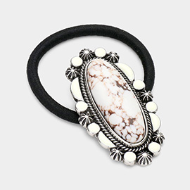 Oval Natural Stone Stretch Hairband