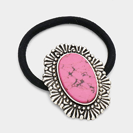 Oval Natural Stone Stretch Hairband