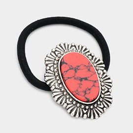 Oval Natural Stone Stretch Hairband
