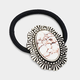 Oval Natural Stone Stretch Hairband