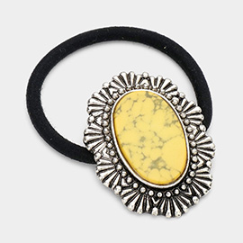 Oval Natural Stone Stretch Hairband