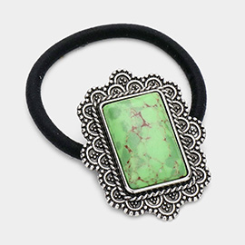 Rectangle Natural Stone Stretch Hairband
