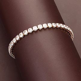 Round CZ Tennis Evening Bracelet