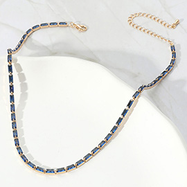 Rectangle Stone Necklace