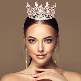 Glass Crystal Pageant Queen Tiara