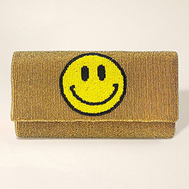 Beaded Smile Clutch / Crossbody Bag