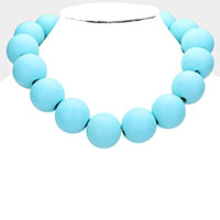 Wood Ball Necklace