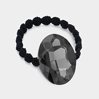 Crystal Oval Accented Stretch Hairband