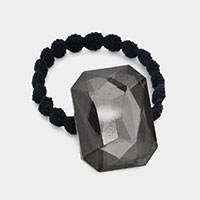 Crystal Octagon Accented Stretch Hairband