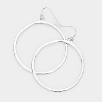 Irregular Open Metal Circle Dangle Earrings