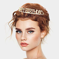 HAPPY BIRTHDAY Rhinestone Pave Party Tiara