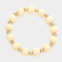 Wood Ball Stretch Bracelet