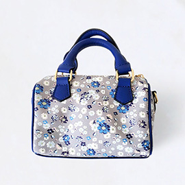 Flower Patterned Tote / Crossbody Bag