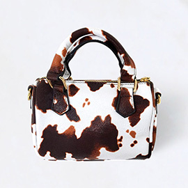 Cow Patterned Tote / Crossbody Bag
