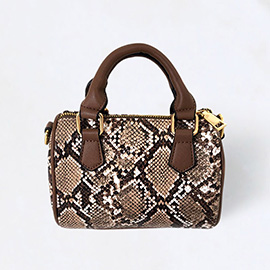 Snake Skin Patterned Tote / Crossbody Bag