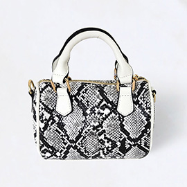 Snake Skin Patterned Tote / Crossbody Bag