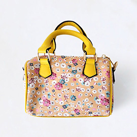 Flower Patterned Tote / Crossbody Bag