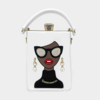 Girl Accented Tote / Crossbody Bag