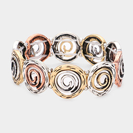 Swirl Metal Stretch Bracelet