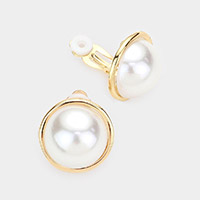 Pearl Clip On Earrings