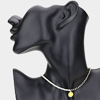 Smile Pearl Faceted Beaded Necklace