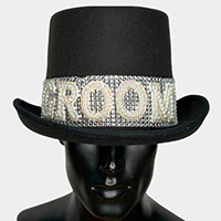 White Groom Black Hat