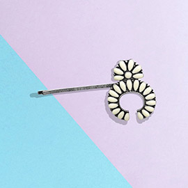 Natural Stone Antique Metal Bobby Pin