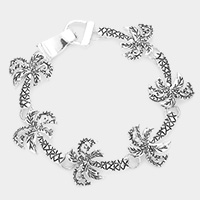 Antique Metal Palm Tree Magnetic Bracelet
