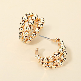 Bubble Metal Hoop Earrings