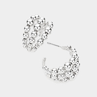 Bubble Metal Hoop Earrings