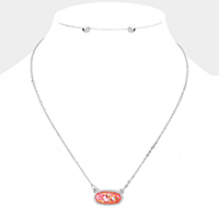 Glittered Hexagon Necklace