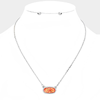 Glittered Hexagon Necklace
