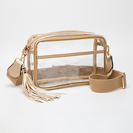 Transparent Tassel Crossbody Bag